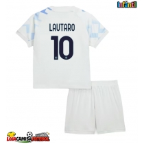 Camisa de Futebol Inter Milan Lautaro Martinez #10 Equipamento Secundário Infantil 2025-26 Manga Curta (+ Calças curtas)